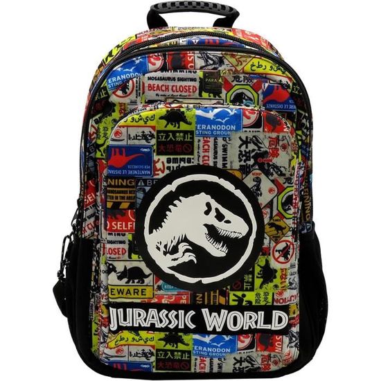 JURASSIC World - Sac à Dos Scolaire Pour Enfant, Sac à Dos Pour Enfant, Adaptable Au Chariot, Idéal Pour Les Enfants D'âge Scolaire, Confortable Et Polyvalent, Qualité Et Résistance, 33 X 14