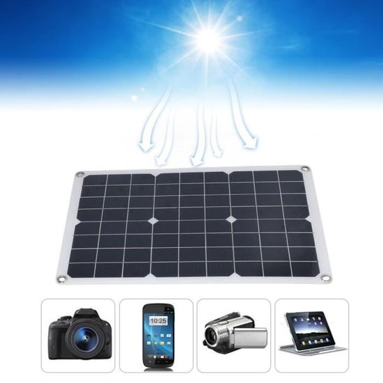 Panneau Solaire 5 V 20 W Avec Support Réglable Pour Caméra De Sécurité