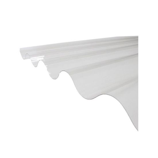 Plaque PVC ondulée - L: 1.52 m - l: 92 cm - Transparent