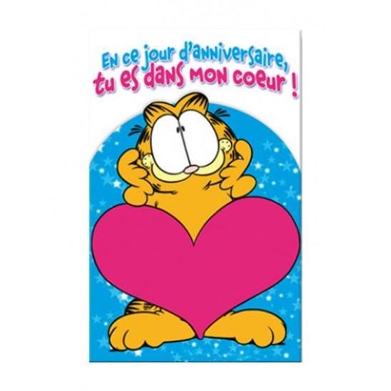 Carte Anniversaire Garfield Dans Mon Coeur Cdiscount Beaux Arts Et Loisirs Creatifs