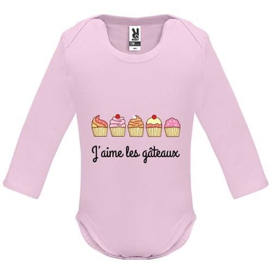 Body Bebe Manche Longue Bebe Fille Rose J Aime Les Gateaux Rose Cdiscount Pret A Porter