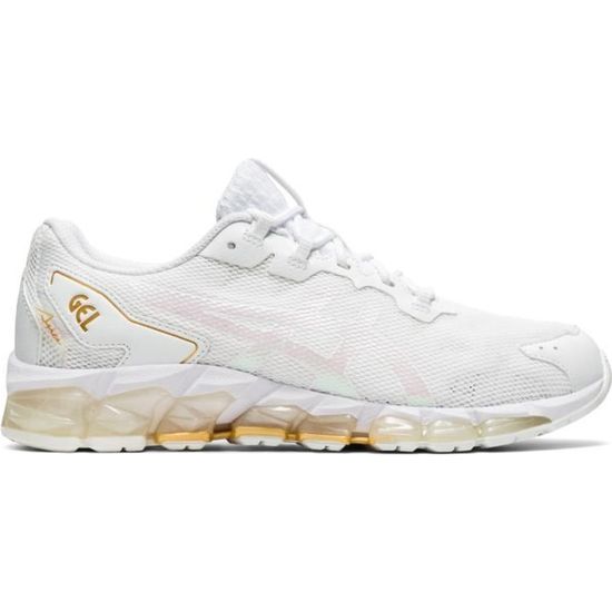 Chaussures de lifestyle femme Asics Gel Quantum 360 6 Blanc jaune or Cdiscount Chaussures