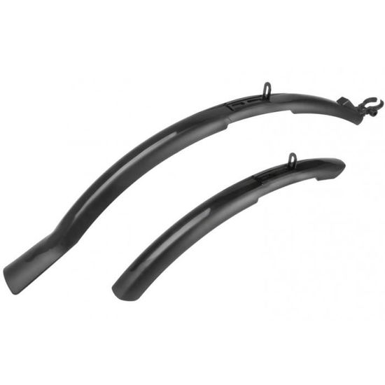 Garde-boue Vélo Acier Noir - Compatible Roues 26 Et 28 Pouces - Jeu Avant/arrière