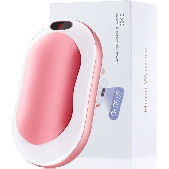 Chauffe-mains Rechargeable 10000 MAh - 3 Niveaux De Chaleur, écran, Fonction Powerbank - 8