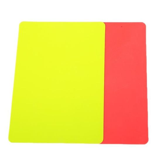 Cartons D'Arbitre Officiels Rouge Et Jaune MIKASA 1973 - Pour Football - 10x15 Cm Avec Poches D'Attache