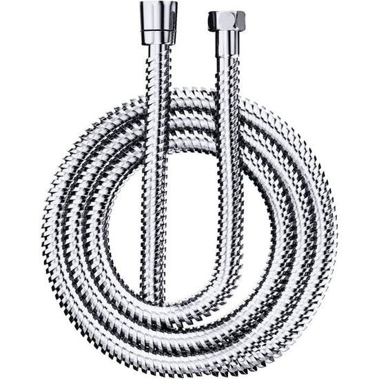 Tuyau de douche en acier inoxydable Tuyau de douche 2M Chrome Accessoires de salle de bain anti