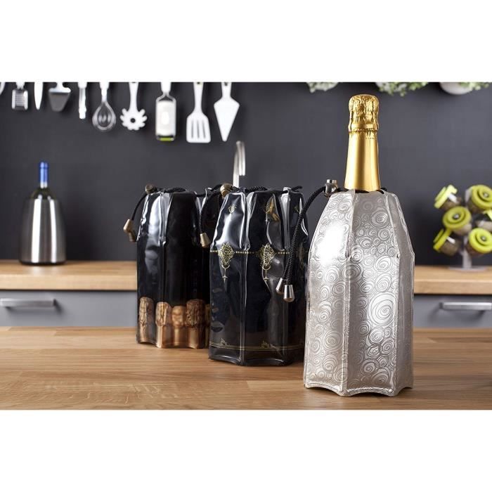 Vacu Vin 38855626 Refroidisseur à Champagne Décor Platinum Beige-Doré