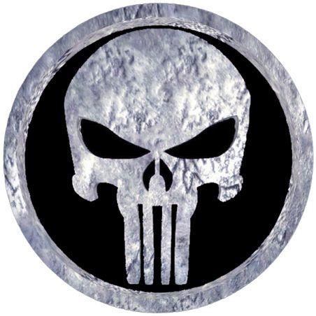 Stickers rétro réfléchissant The Punisher rond