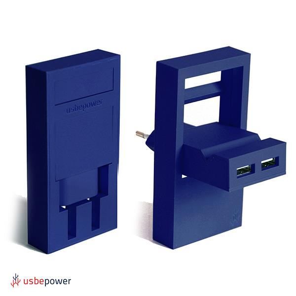USBE POWER Chargeur secteur de poche Rock stand - Bleu
