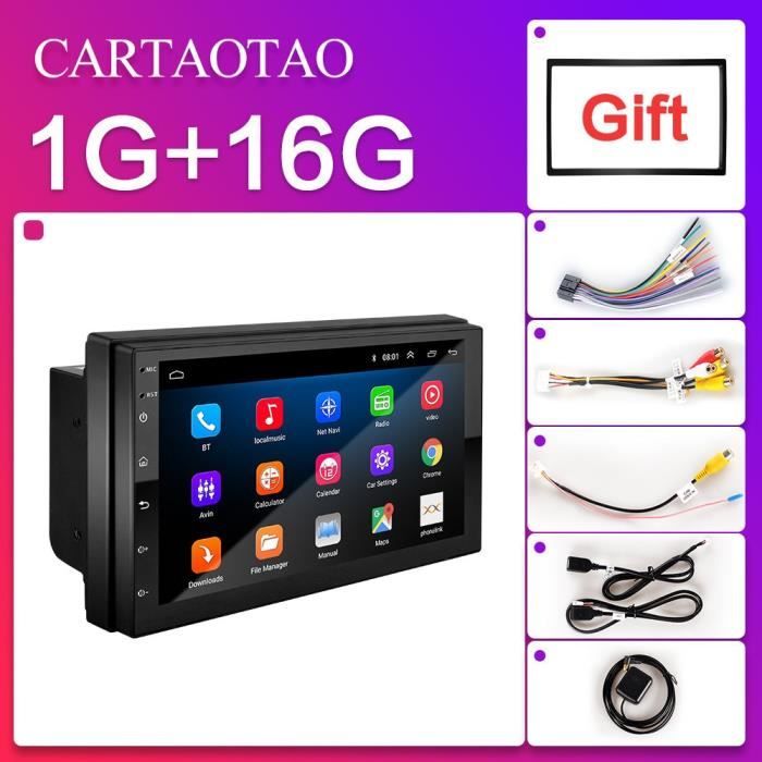 2 din 7 pouces lecteur autoradio 2GB + 32GB Android 8.1 GPS navigation Bluetooth voiture vidéo stéréo lecteur - Type 9213-1G
