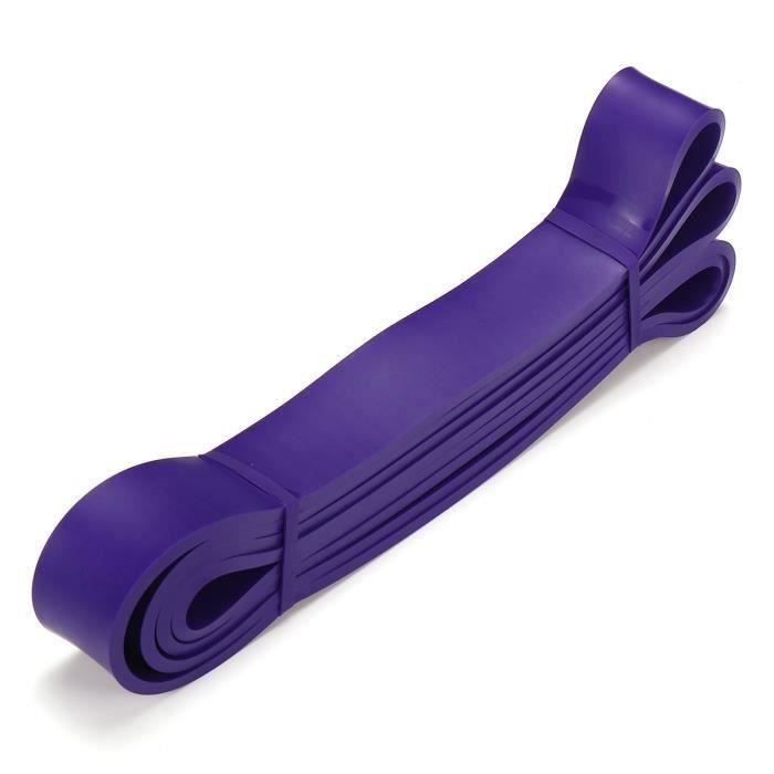 AVANC Bande de Résistance Elastique Musculation - en Latex naturel violet 2080X4.5X32mm 35-85lbs