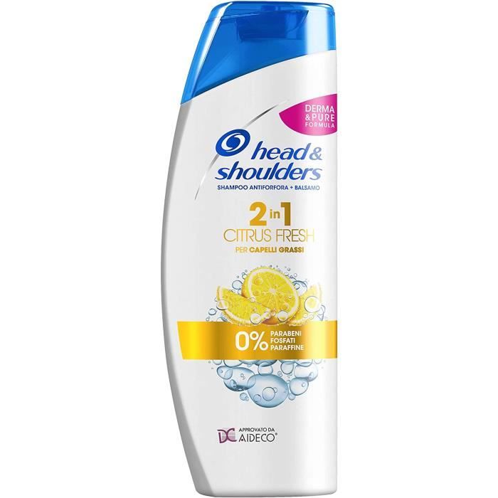 SEC Head & Shoulders Citrus Fresh 2 en 1 Antipelliculaire Shampooing et revitalisant pour cheveux gras, 540 ml1179