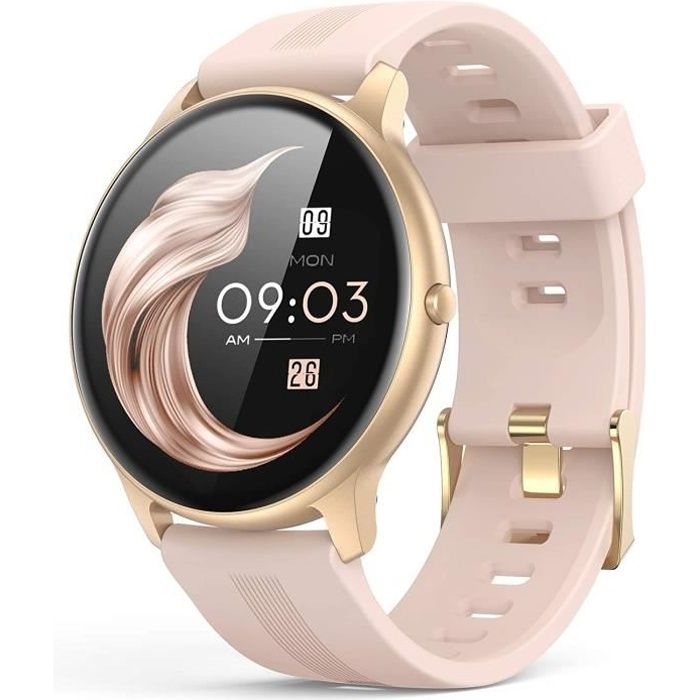 AGPTEK Montre Connectée Femme, Smartwatch Bluetooth 5.0 Tracker d'Activité avec Fréquence Cardiaque Podomètre Sommeil Contrôle de la