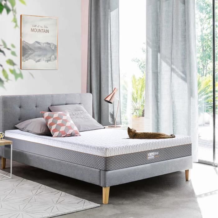 Matelas 90x190 en H.R Mousse avec Design 7 Zones de Confort 