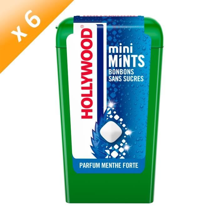 Hollywood Mini Mints Bonbons parfum Menthe Forte 12,5g - LOT DE 6