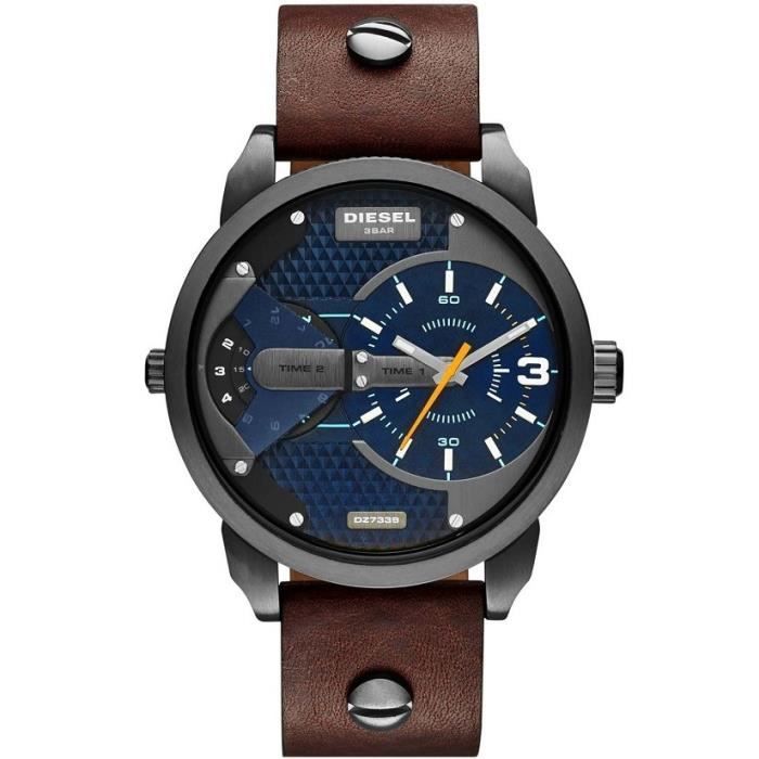 Diesel DZ7339 Montre Homme chronographe Bracelet cuir Marron