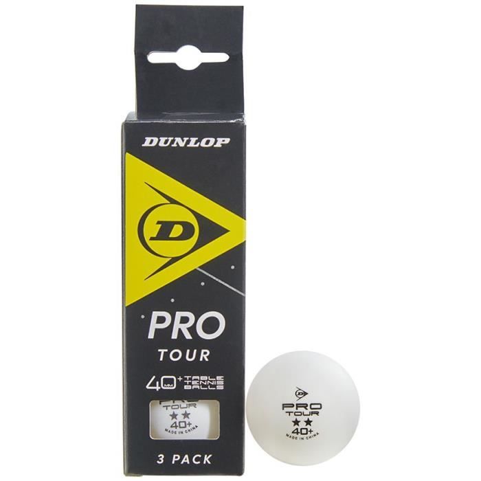 Balle de tennis de table - DUNLOP - 40+ PRO TOUR 3 BALL BOX