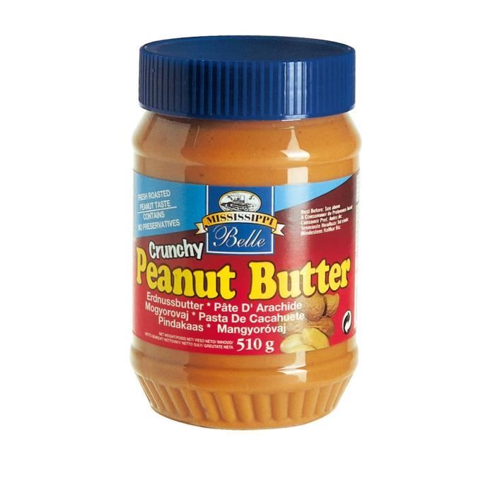 MISSISSIPI BELLE Beurre de Cacahuètes Crunchy - 510 g