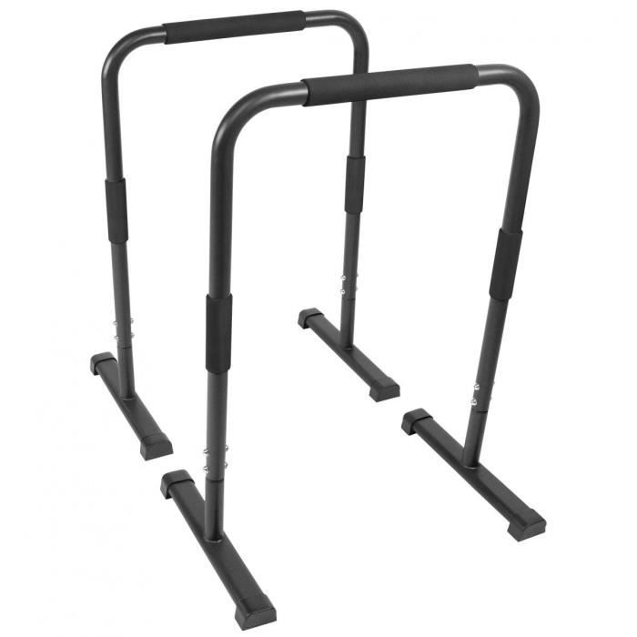 Barres parallèles - barres à dips | Hauteur: 94 cm | Coloris : Noir