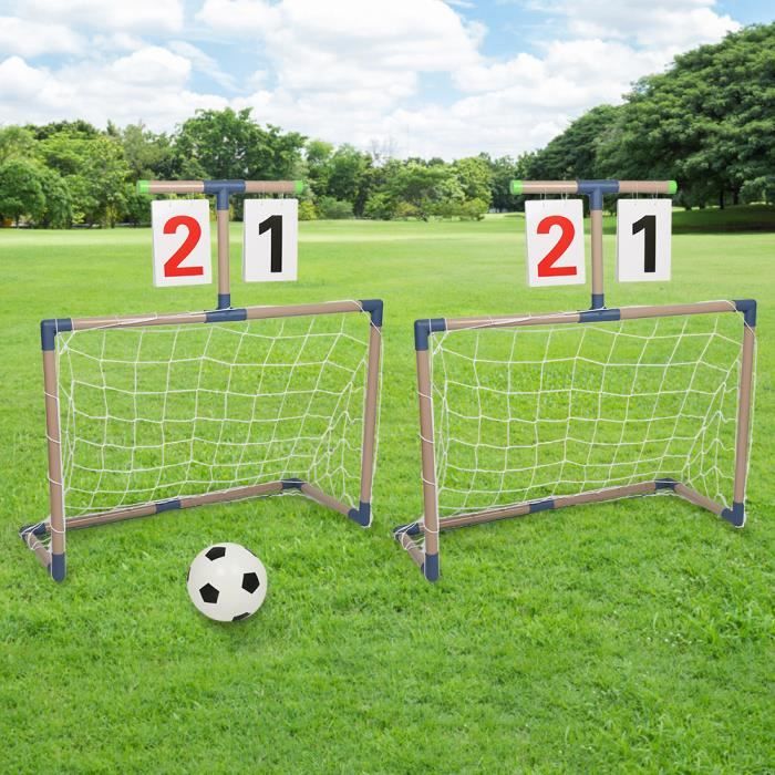 HSTURYZ Cage de Football Lot de 2 Buts de Football et Balle d'enfants Jouet de Sport pour Extérieur Intérieur