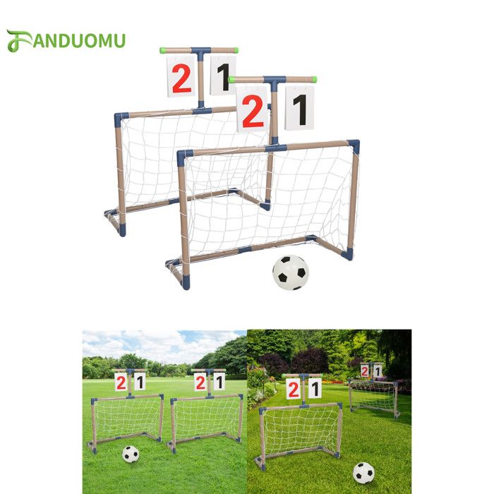 HSTURYZ Cage de Football Lot de 2 Buts de Football et Balle d'enfants Jouet de Sport pour Extérieur Intérieur
