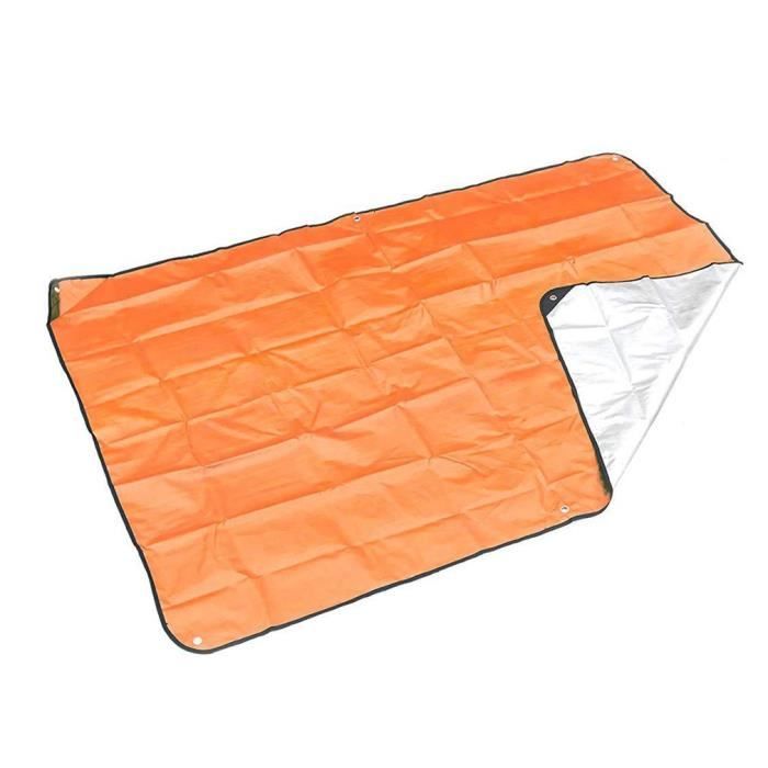 Couverture d'urgence extérieure de couverture de secours d'isolation de sac de couchage couverture orange de réflexion