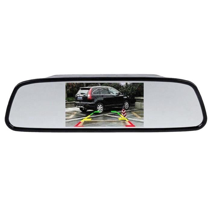 Durable 4.3 pouces 170 ° caméra rétroviseur voiture boite noire video - camera embarquee aide a la conduite - securite