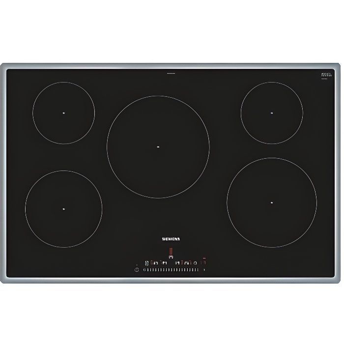 Siemens EH845FVB1E, Intégré, Plaque avec zone à induction, Verre-céramique, Noir, Acier inoxydable, 2200 W, 14,5 cm