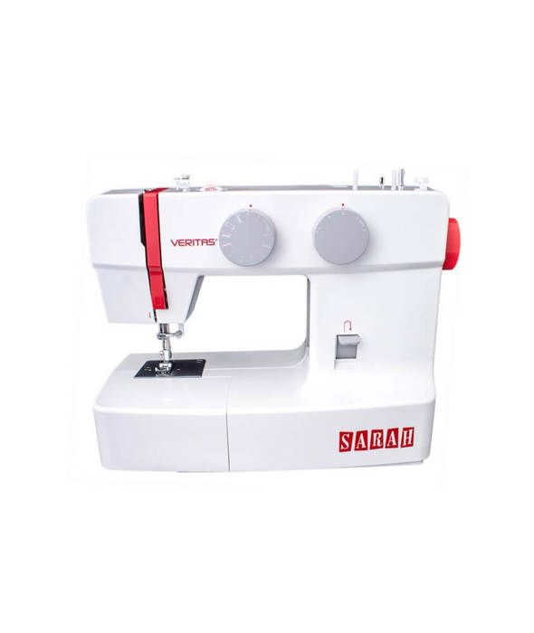 VERITAS 1301 Machine à Coudre, Plastique/métal, Blanc/Rouge, 37 x 16 x 29,5 cm
