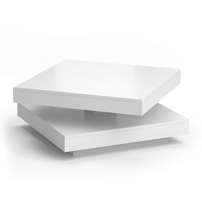 Table basse VICCO ELIAS, pivotante à 360°, 70 x 70 x 34 cm, table de salon, table