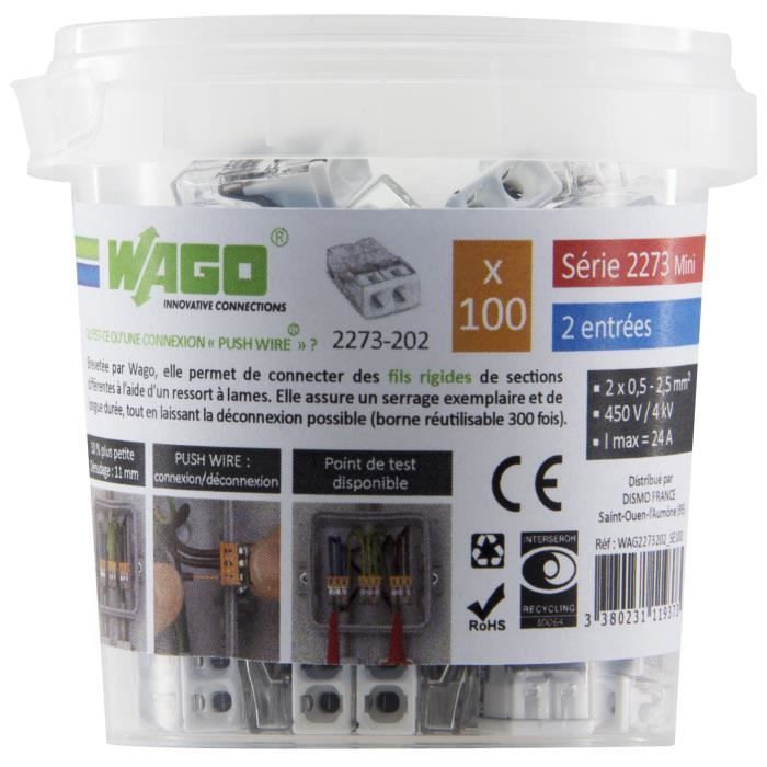WAGO Seau 100 bornes - 2273 - 2 entrées