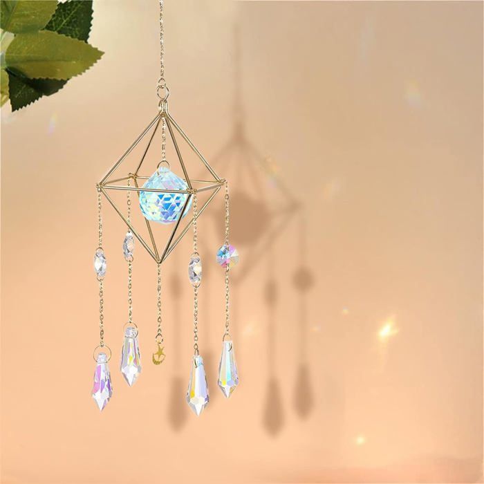 Cristal Pendentif Cristal Soleil Lot De 7 Attrape-soleil En Cristal - Arc -en-ciel Déco Fenêtre Pour Maison, Jardin Et Noël Attrape-soleil Decoration Attrape Soleil