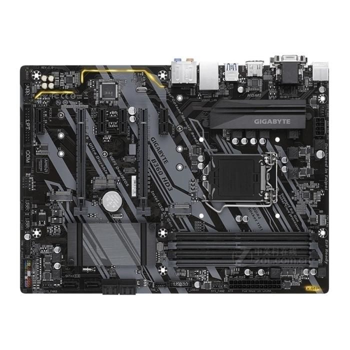 Carte mère GIGABYTE B360 HD3 Intel B360 Socket LGA1151 4xDDR4 SDRAM 64GB ATX - Gigabyte