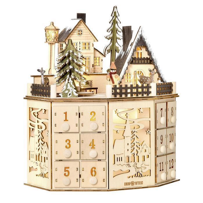 Calendrier De L’Avent 3D – 24 Figurines Animaux Articulées Imprimées En 3D – Compte à Rebours De Noël – Décoration école, Maison, Bureau