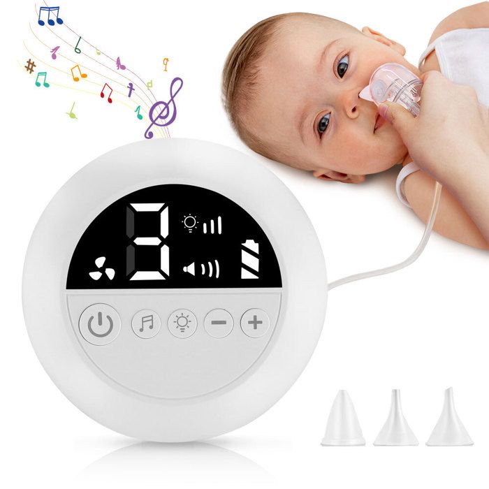HotHands Aspirateur Nasal Électrique Rechargeable - 5 Niveaux, Musique & Lumière Pour Bébé