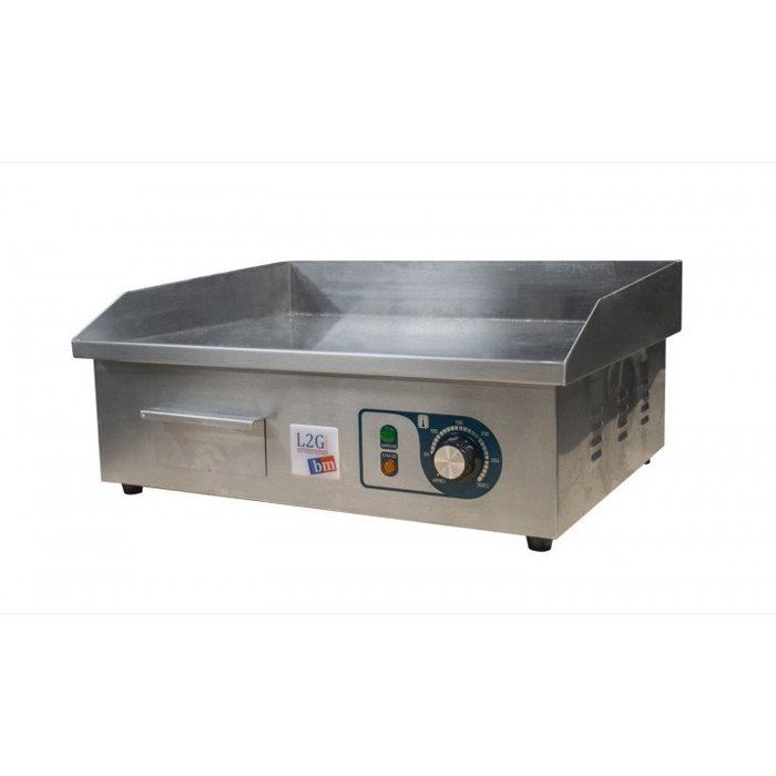 Plancha électrique lisse Surface chromé - 3000 W - Equipement Direct