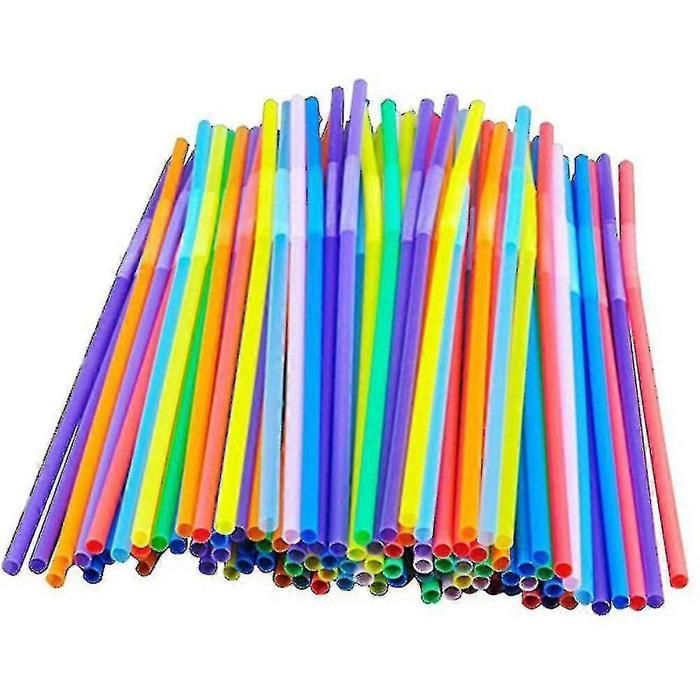 Lot De 50 Pailles Jetables En Papier Extra Longues 1m - Colorées Et Biodégradables