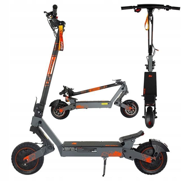 Trottinette électrique 1600W – Autonomie 55km, Batterie 48V 18Ah, Pneus 10.5″ Tout-terrain, Double Suspension, Freins à Disque