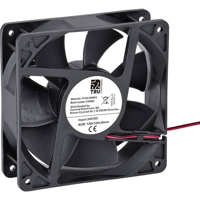 Ventilateur axial 24 V TRU Components 120x120x38 mm 2208 m³h 58 dB TC DA12038 12 Garantie - vue 2