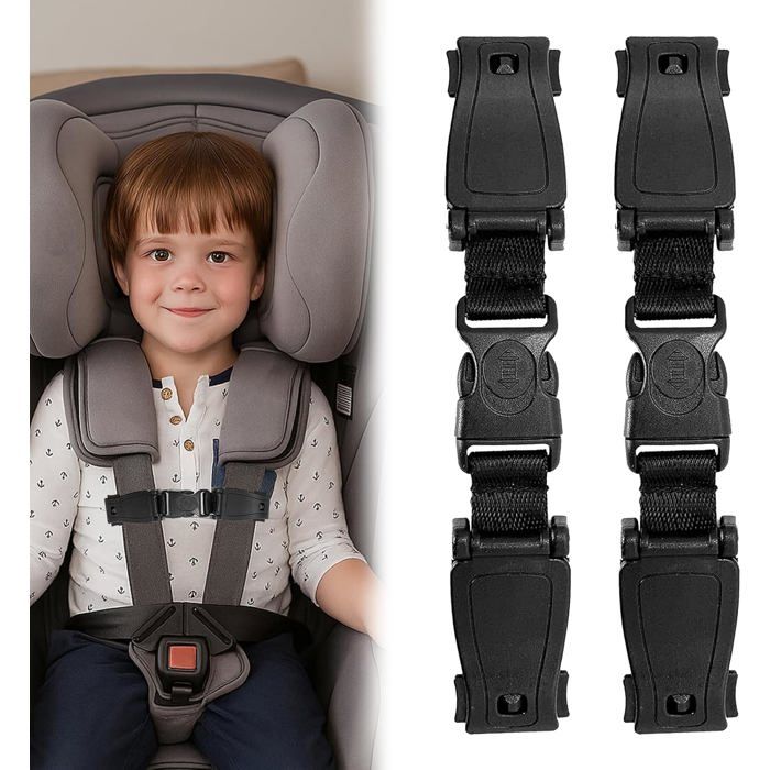 2 PCS Attache Ceinture Siege Auto BébéClip de Sécurité pour