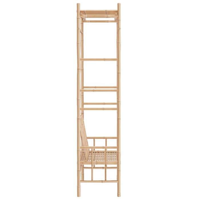 Brun Chaise/Meuble dextérieur SARAZYJ - Banc de jardin - avec pergola 116cm Bambou Hot31145777