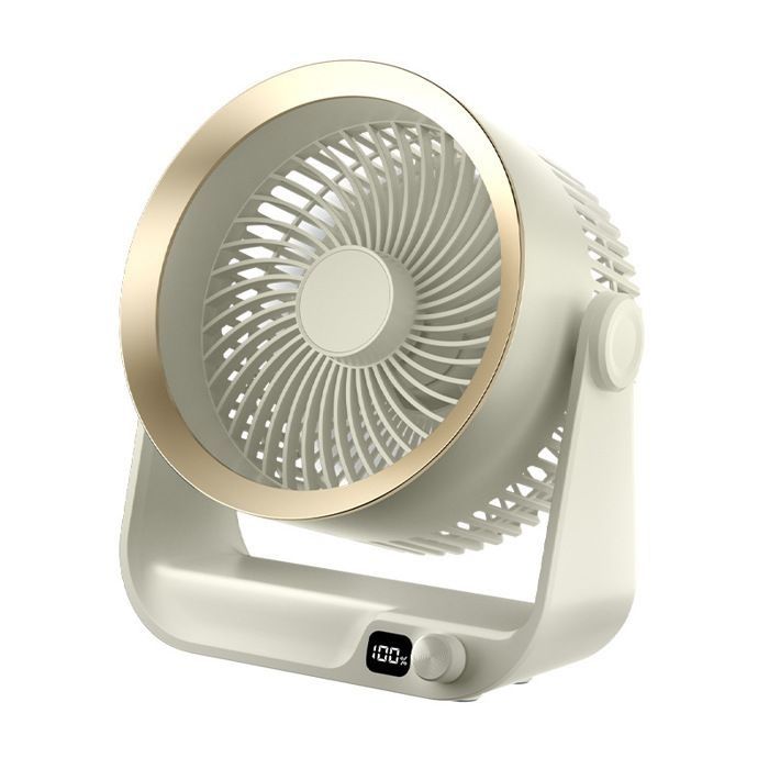 Ventilateur USB Silencieux Avec Refroidissement Puissant 10 Vitesses RéGlables à 180° Avec éCran Led (laiteux)