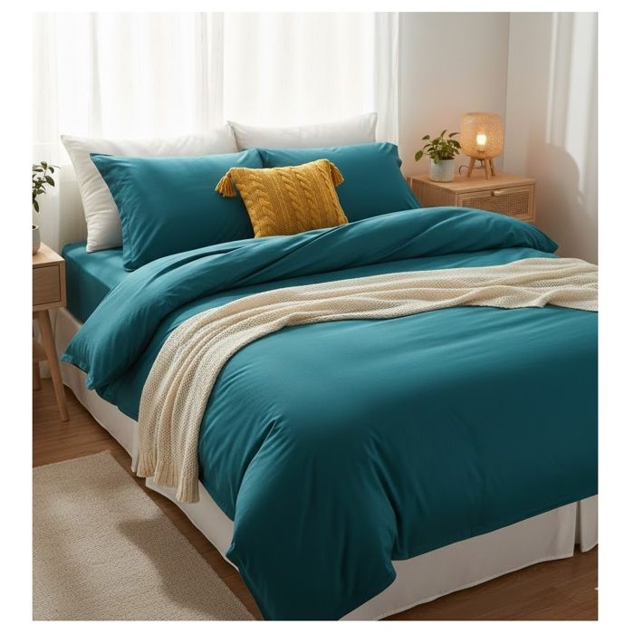 Housse de couette 220 x 240 cm Contemporain uni canard