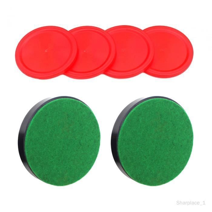 Poussoir de Jeu de Hockey sur Table pneumatique avec 4 palets, Palette en Plastique Standard et Ensemble de poussoirs de Table, poussoirs en Plastique Standard durables et