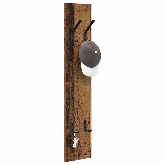 Meuble Étagère - Marron - Porte-manteau mural - 1 pc - Montage mural Bois ancien 20x1.5x100 cm B5030