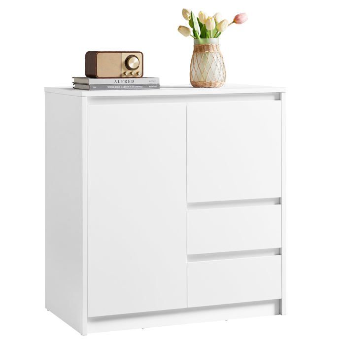 Kailyn Collection - Buffet Armoire de Rangement avec Pte et Étagère Réglable en 70 cm (W) 70 cm (W) x 7 PETIT MEUBLE DE RANGEMENT