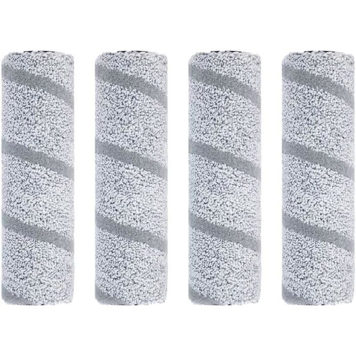4 rouleaux de nettoyage lavables en nylon haute densité 2.0 pour aspirateur Deebot X9 Pro Omni/X8 Pro OMNI/T80 OMNI/X11 Pro SPILEX
