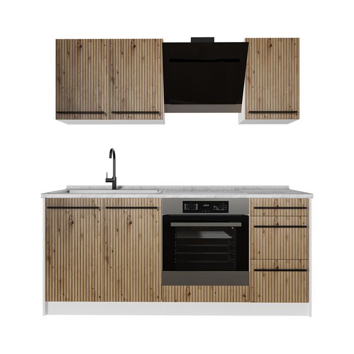 Cuisine R-Line 180cm sans PT Chêne Artisan/Blanc Vicco 67048 Cuisine R-Line 180cm sans PT Chêne Artisan/Blanc Vicco 67048