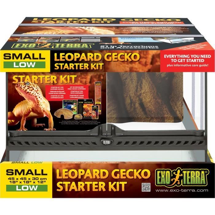 exo terra terrarium tout équipé - 45x45x30 cm - pour gecko
