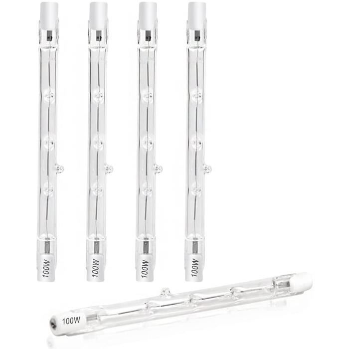 2 Ampoules Halogènes R7s 118mm 160W 2700K Dimmables | Blanc Chaud 2000lm | Pour Projecteurs, Lampadaires, éclairage Sécurité